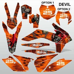 KTM EXC 2014 DEVIL PUNISHER motocross decals set MX graphics stripe kit