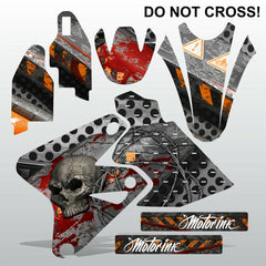 Kawasaki KLX 400 DO NOT CROSS! motocross decals set MX graphics stripe kit