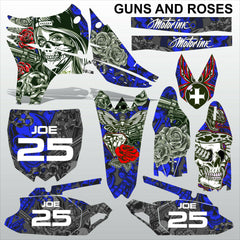 Yamaha YZF 450 2010-2013 GUNS AND ROSES motocross decals set MX graphics kit
