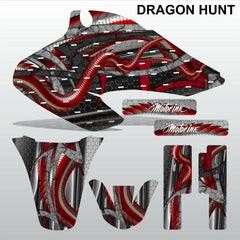Honda XR 80-100 2001-2004 DRAGON HUNT motocross decals MX graphics kit