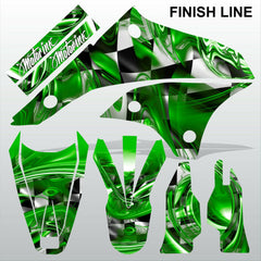 Kawasaki KLX 450 2008-2012 GREEN FINISH LINE motocross decals MX graphics stripe