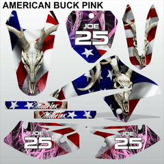 SUZUKI DRZ 125 2008-2019 AMERICAN BUCK PINK motocross decals set MX graphics kit