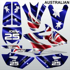 Yamaha YZ 85 2015 AUSTRALIAN motocross racing decals set MX graphics stripes kit