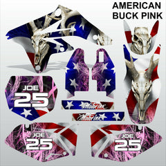 SUZUKI RMZ 250 2007-2009 AMERICAN BUCK PINK motocross decals set MX graphics kit