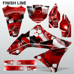 Kawasaki KXF 450 2009-2011 FINISH LINE motocross decals set MX graphics kit