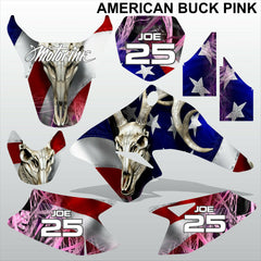 SUZUKI DRZ 70 AMERICAN BUCK PINK motocross racing decals set MX graphics stripes