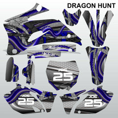 Yamaha YZF 250 450 2006-2007 DRAGON HUNT motocross decals set MX graphics kit