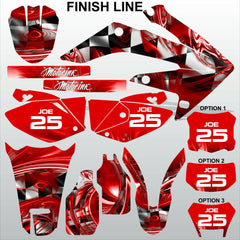 Honda CRF 250X 2004-2012 FINISH LINE racing motocross decals set MX graphics