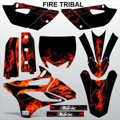 Yamaha YZ 85 2015 FIRE TRIBAL motocross racing decals set MX graphics stripes