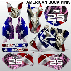 SUZUKI RM 125-250 2001-2009 AMERICAN BUCK PINK motocross decals set MX graphics