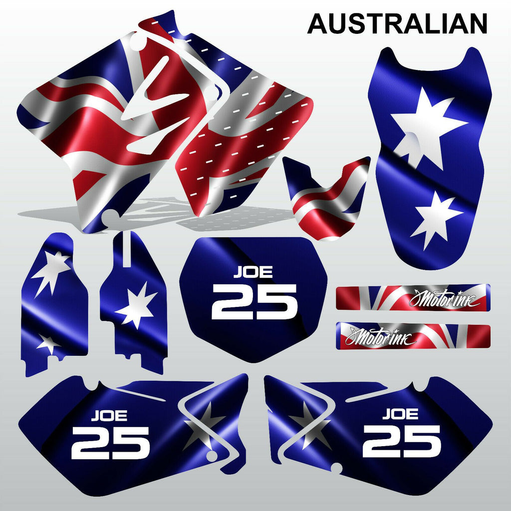 Suzuki RM 125-250 2001-2009 AUSTRALIAN motocross decals set MX graphics kit