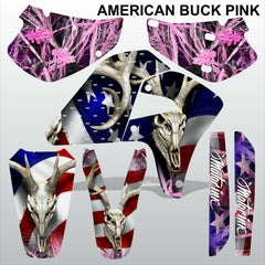 Honda XR 650R 2000-2009 AMERICAN BUCK PINK  motocross racing decals set MX kit