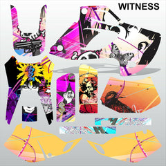 Kawasaki KLX 300 1993-1996 WITNESS motocross racing decals set MX graphics kit