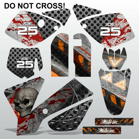 KTM SX 65 2002-2008 DO NOT CROSS motocross racing decals stripe set MX graphics