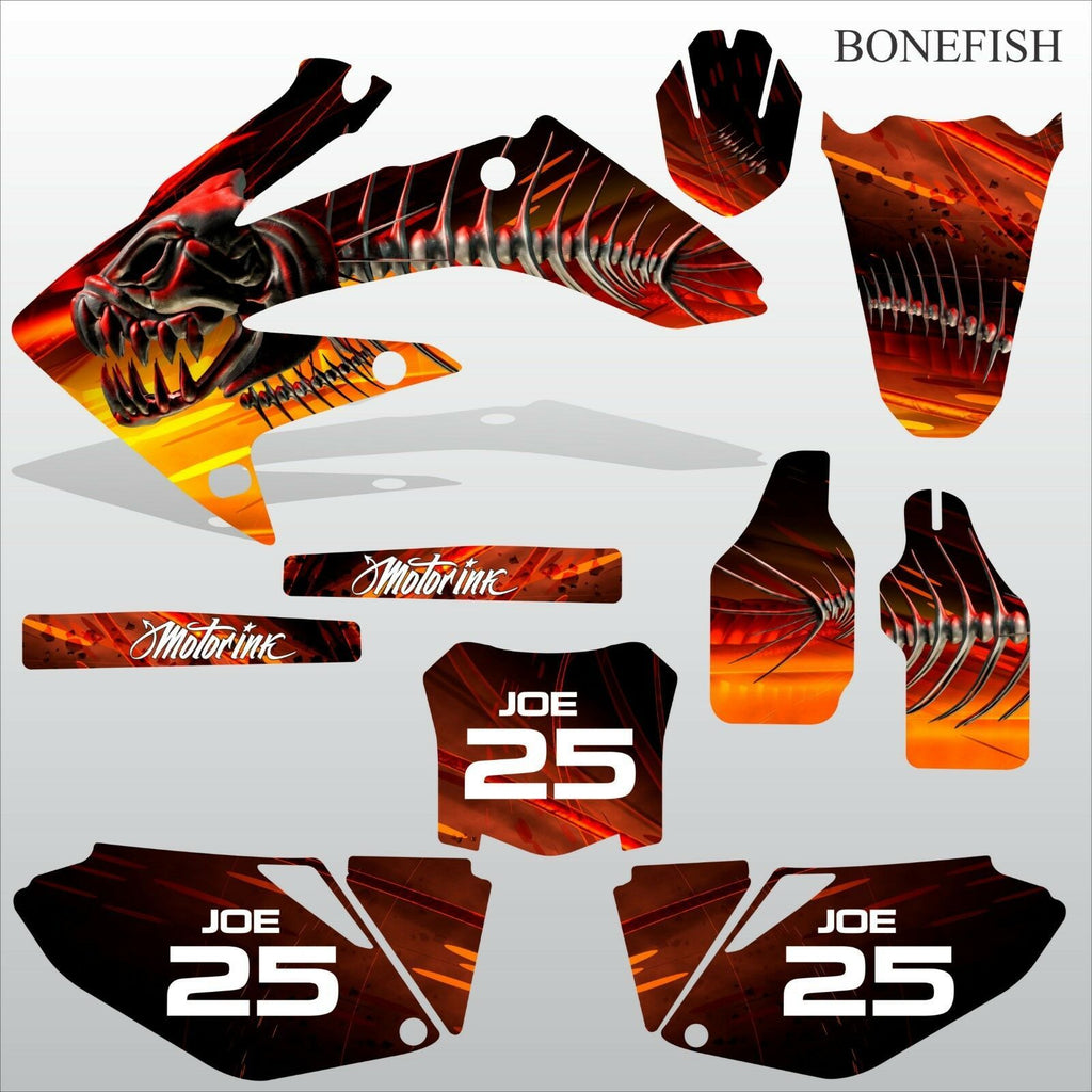 Honda CRF 250 2008-2009 BONEFISH motocross decals set MX graphics kit