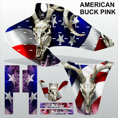 Honda XR 80-100 2001-2004 AMERICAN BUCK PINK motocross racing decals set MX kit