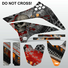 Kawasaki KLX 110 2010-2017 DO NOT CROSS! motocross decals stripe MX graphics