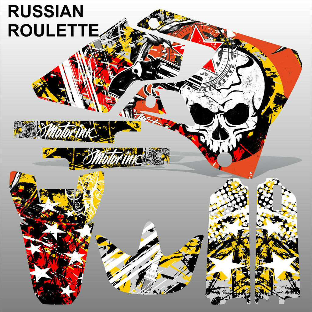 Yamaha YZ 125 250 1996-2001 RUSSIAN ROULETTE motocross decals set MX graphics