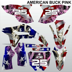 HONDA CRF 450R 2021 AMERICAN BUCK PINK motocross racing decals set MX graphics