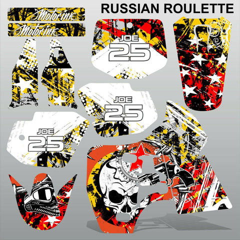 Kawasaki KX 500 1988-2004 RUSSIAN ROULETTE motocross decals set MX graphics kit