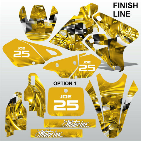SUZUKI DRZ 400 2002-2012 FINISH LINE motocross decals set MX graphics stripe kit