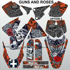 KTM EXC 1998-2000 GUNS AND ROSES motocross decals set MX graphics kit