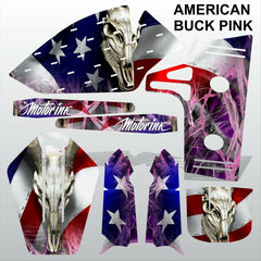 Kawasaki KX 60 1986-2005 AMERICAN BUCK PINK motocross racing decals set MX kit