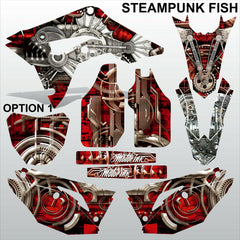 HONDA CR 250 450 2018-2021 STEAMPUNK FISH motocross racing decals MX graphics