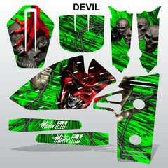 Kawasaki KX 60 1986-2005 DEVIL PUNISHER motocross decals MX graphics kit stripes