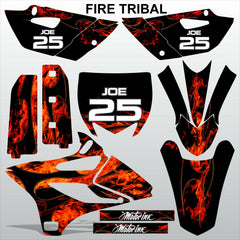 Yamaha YZ 85 2015 FIRE TRIBAL motocross racing decals set MX graphics stripes