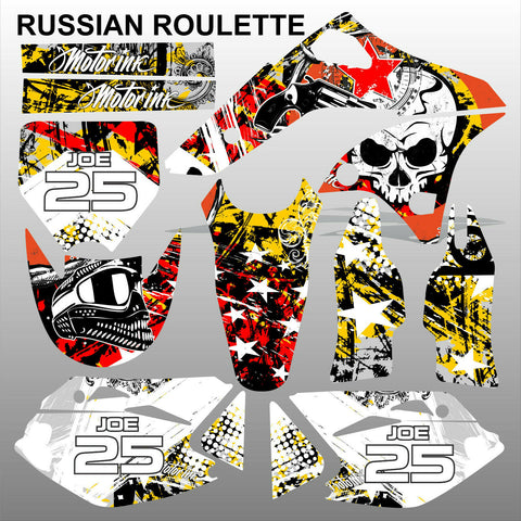 Kawasaki KXF 450 2006-2008 RUSSIAN ROULETTE motocross decals set MX graphics kit