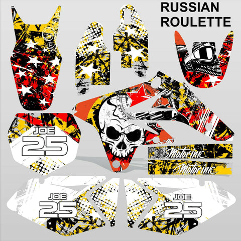 Suzuki RMZ 250 2007-2009 RUSSIAN ROULETTE motocross racing decals  MX graphics