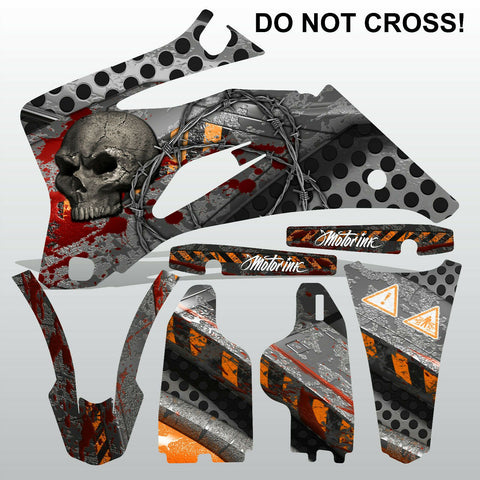 Yamaha WR 250F 2007-2013 DO NOT CROSS motocross race decals set MX graphics kit