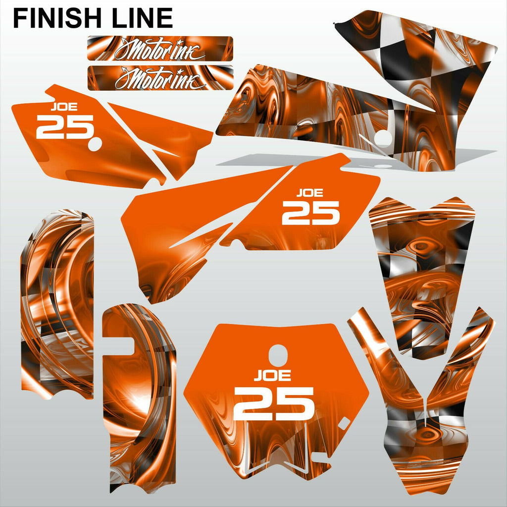 KTM SX 85-105 2006-2012 FINISH LINE motocross racing decals set MX graphics kit