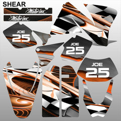 KTM EXC 2001-2002 SHEAR motocross decals stripes racing set MX graphics kit