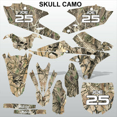 Yamaha YZF 250 450 2014 SKULL CAMO motocross racing decals set MX graphics kit