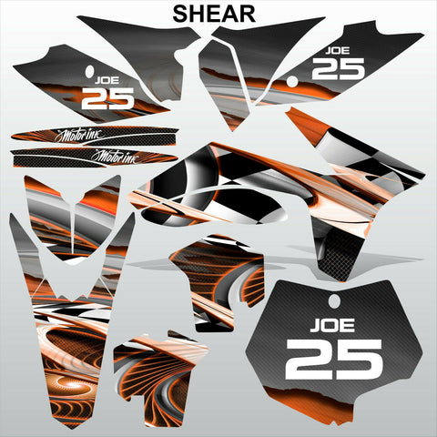 KTM SX 2011 2012 SHEAR motocross racing decals stripes set MX graphics kit