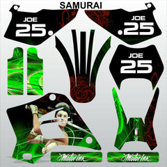 Kawasaki KDX 200 220 1995-2008 SAMURAI motocross decals set MX graphics kit