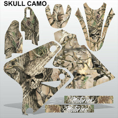 Kawasaki KLX 400 SKULL CAMO motocross racing decals set MX graphics stripes kit