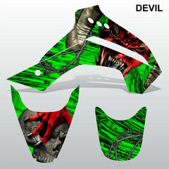 Kawasaki KLX 140 2015 DEVIL PUNISHER motocross decals set stripe MX graphics kit