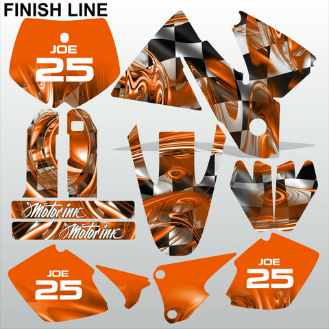 KTM SX 1998-2000 FINISH LINE motocross decals racing stripes set MX graphics kit