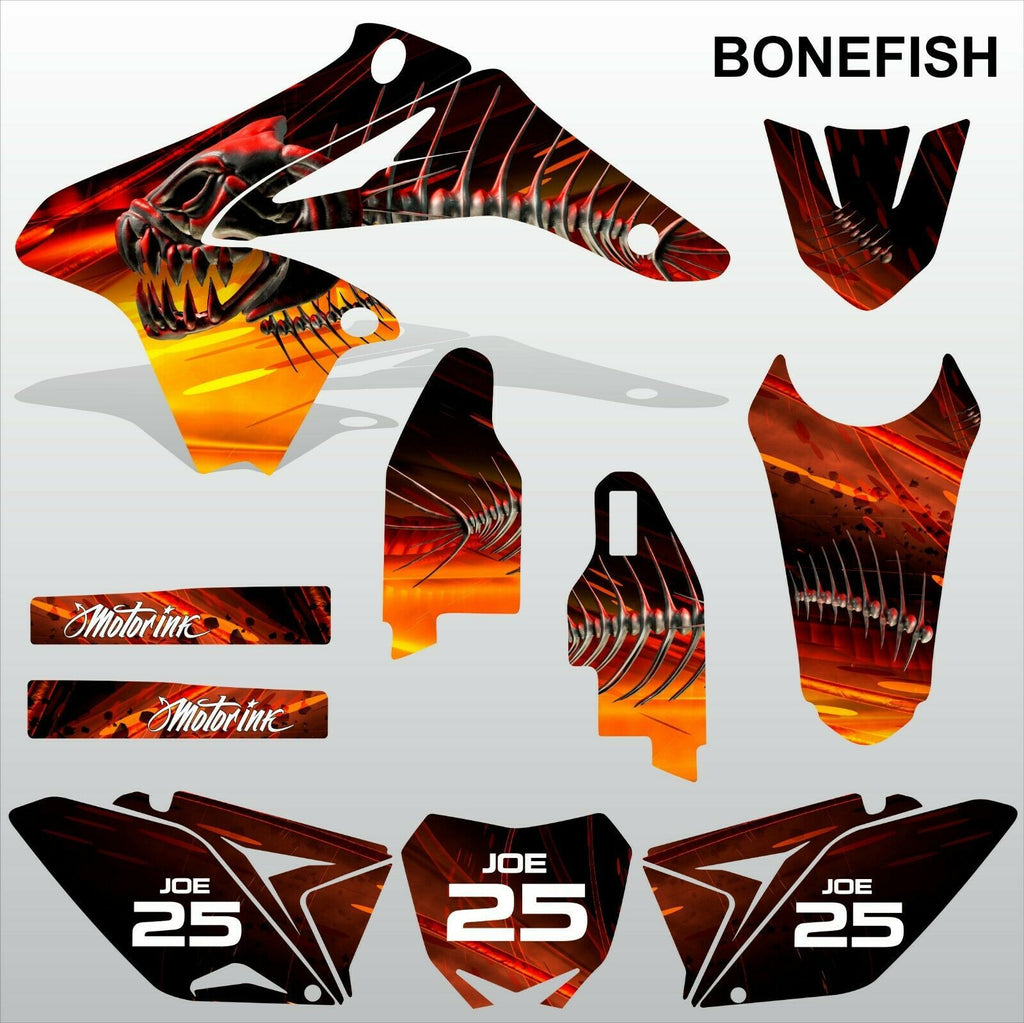 Suzuki RMZ 250 2010-2018 BONEFISH motocross racing decals set MX graphics kit