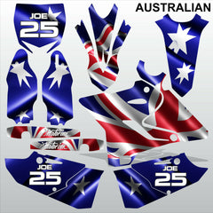 Yamaha YZ 125 250 2015-2017 AUSTRALIAN motocross decals set MX graphics kit