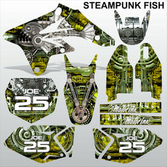 Suzuki RMZ 250 2007-2009 STEAMPUNK FISH motocross racing decals set MX graphics