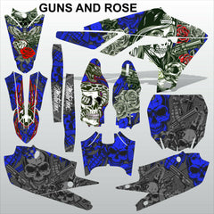 Yamaha YZF 450 2018-2021 GUNS AND ROSES motocross racing decals set MX graphics