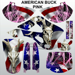 Kawasaki KX125-250 1999-2002 AMERICAN BUCK PINK motocross racing decals set MX