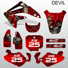 Honda CR85 2003-2012 DEVIL PUNISHER SKULL motocross decals set MX graphics kit