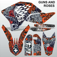 KTM EXC 2008-2011 GUNS AND ROSES motocross racing decals set MX graphics kit
