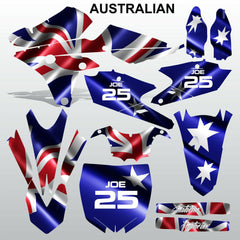 Yamaha YZF 250 450 2014 AUSTRALIAN race motocross decals set MX graphics kit