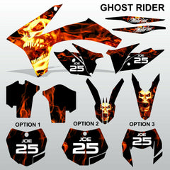 KTM EXC 2012-2013 XC 2011 GHOST RIDER motocross decals set MX graphics kit